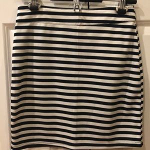 NWT Navy and White Striped Mini Skirt